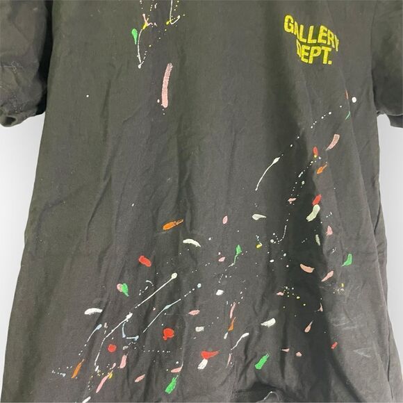 Paint Splatter T Shirt in Black - Picture 4 of 12